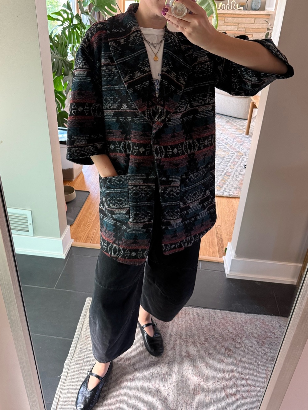 Ecoté Longline Wool Jacket - M